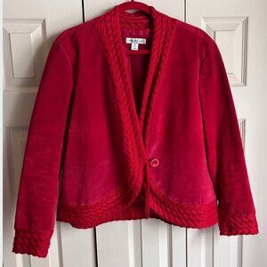 Coldwater Creek RED leather jacket – XL Petite